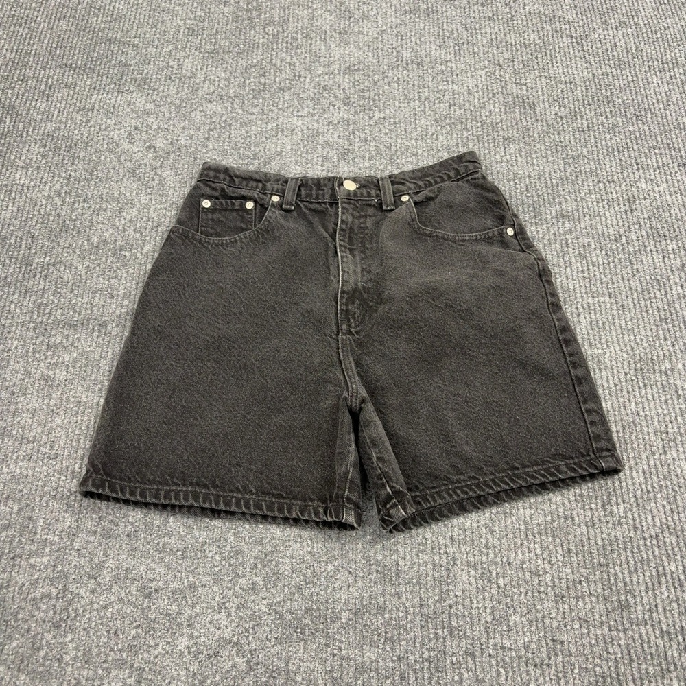 Vintage Exchange Unlimited Shorts Women 10 Black Cotton High Waisted Denim Retro